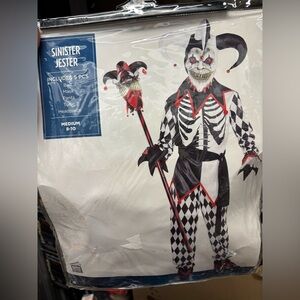 Amscan Sinister Jester Boy's Medium Clown Costume